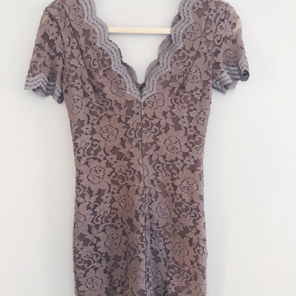 Urban Outfitters taupe lace body con dress